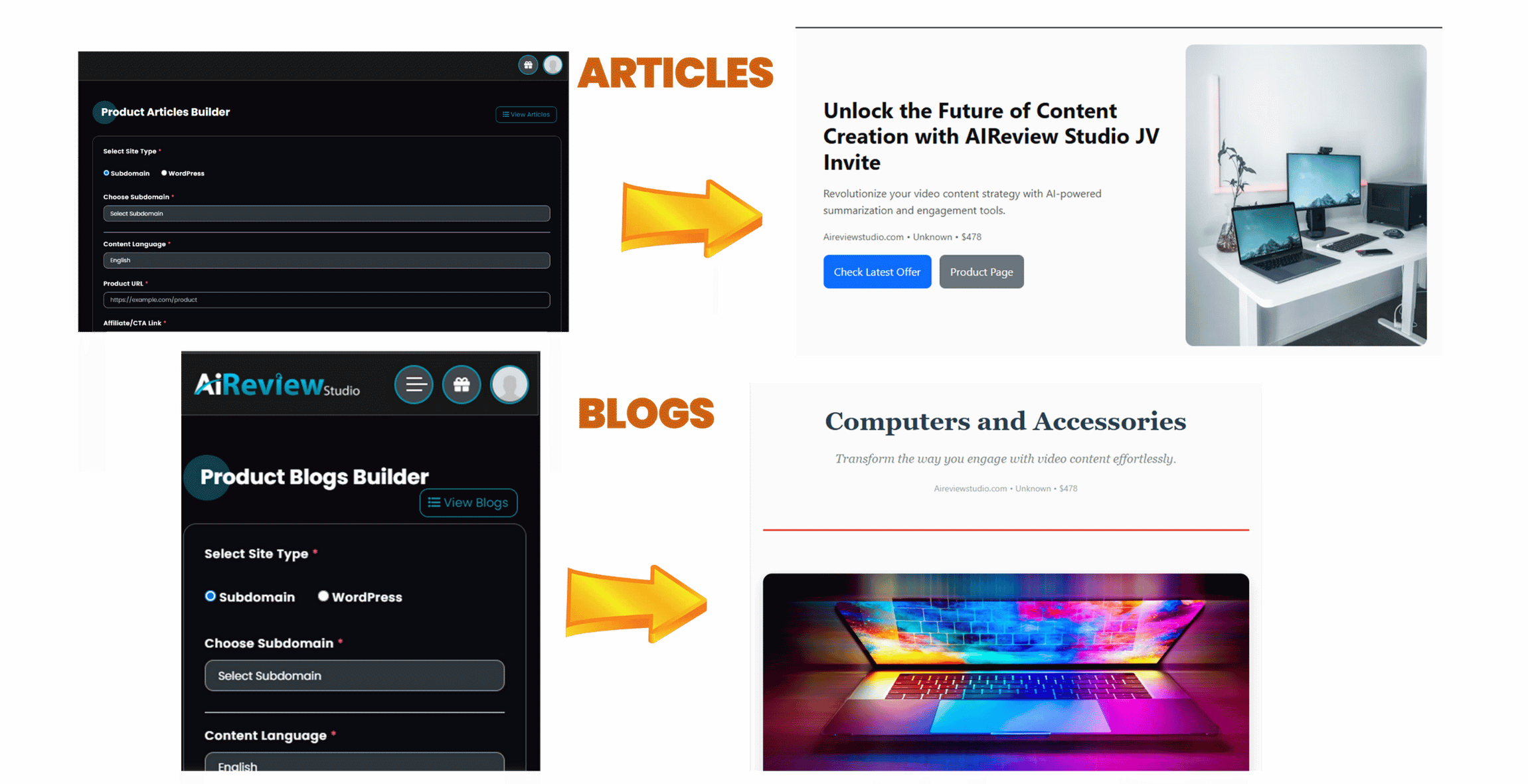Cinematic Page Feature